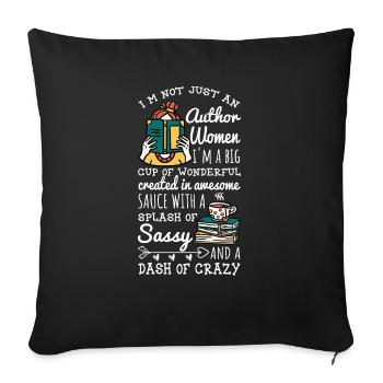Auteur Rédacteur - Housse de coussin décorative 45 x 45 cm - noir - Devant