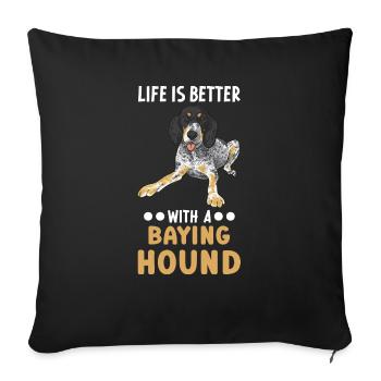 Bluetick Coonhound Gift Funny Saying - Sofa pillowcase 17,3'' x 17,3'' (45 x 45 cm) - black - Front