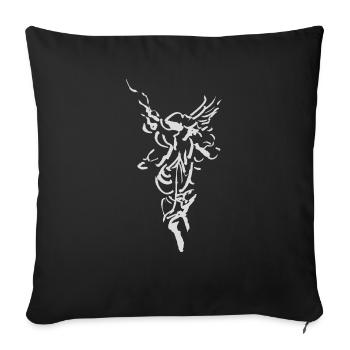 Ange - Housse de coussin décorative 45 x 45 cm - noir - Devant