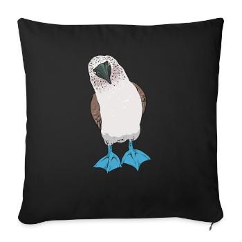 Blue-footed Booby Seabird Blue-footed Booby Seabird - Sofa pillowcase 17,3'' x 17,3'' (45 x 45 cm) - black - Front