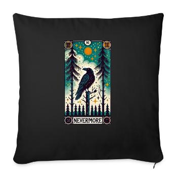 Nevermore Raven - Housse de coussin décorative 45 x 45 cm - noir - Devant