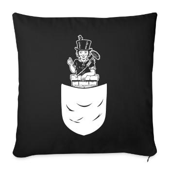Chimney Sweep Job Profession Chimney Whisperer - Sofa pillowcase 17,3'' x 17,3'' (45 x 45 cm) - black - Front