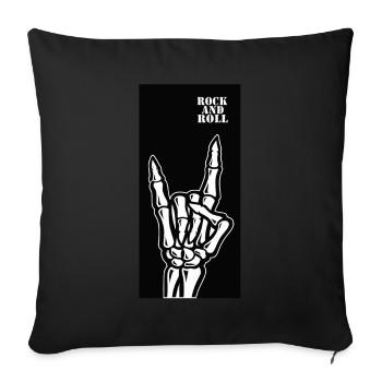 Rock and Roll - Sofa pillowcase 17,3'' x 17,3'' (45 x 45 cm) - black - Front