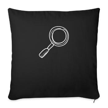 Magnifier Detective Sherlock Enlarge Gift - Sofa pillowcase 17,3'' x 17,3'' (45 x 45 cm) - black - Front