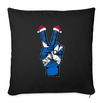 Scotland Flag Christmas Peace Symbol Used - Sofa pillowcase 17,3'' x 17,3'' (45 x 45 cm) - black - Front