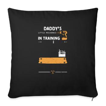 Daddy's Little Mechanic In Training - Sofa pillowcase 17,3'' x 17,3'' (45 x 45 cm) - black - Front