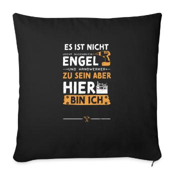 Es Ist Nicht Leicht Gleichzeitig... - Sofakissenbezug 45 x 45 cm - Schwarz - Vorne