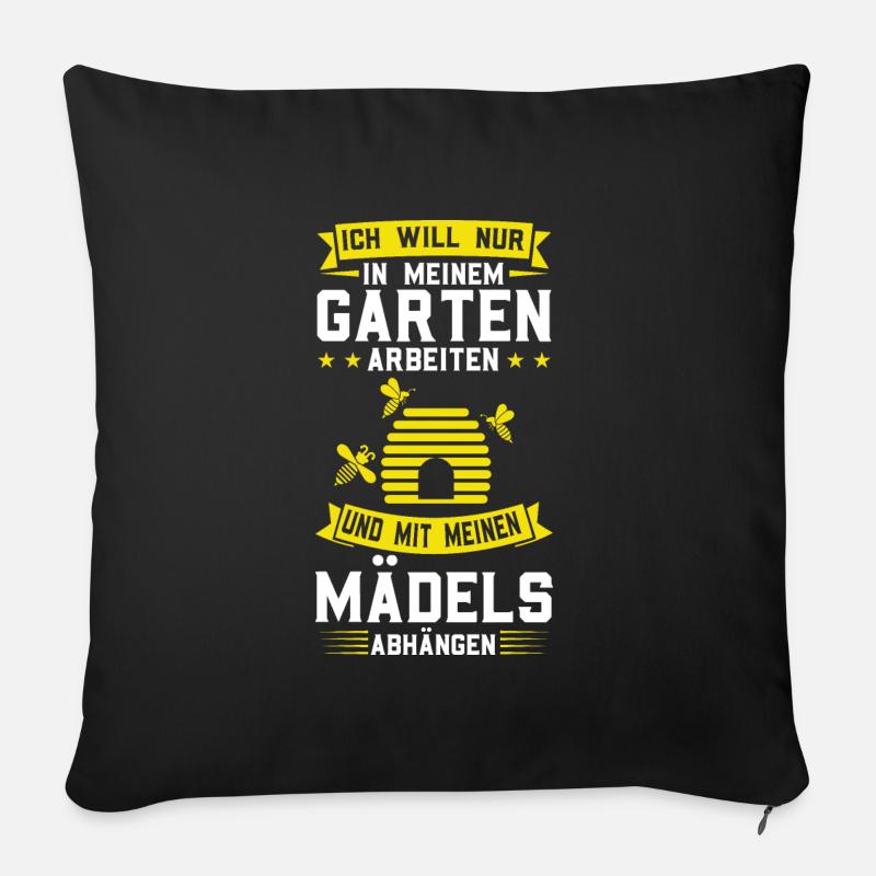 Imker Bienen Biene Geschenk - Sofakissenbezug 45 x 45 cm - Schwarz