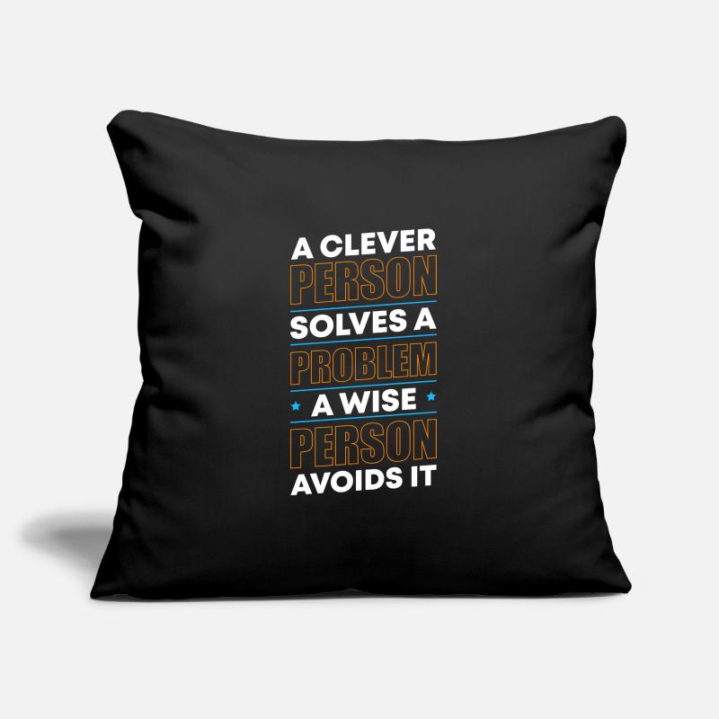 Problème La solution Devise Housse de coussin décorative 45 x 45 cm