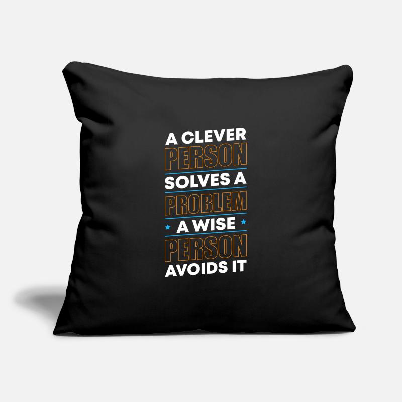 Problème La solution Devise Housse de coussin décorative 45 x 45 cm