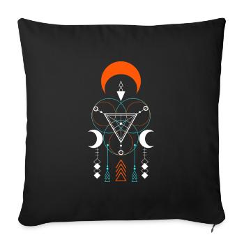 Signe Spirituel Coloré Signification - Housse de coussin décorative 45 x 45 cm - noir - Devant