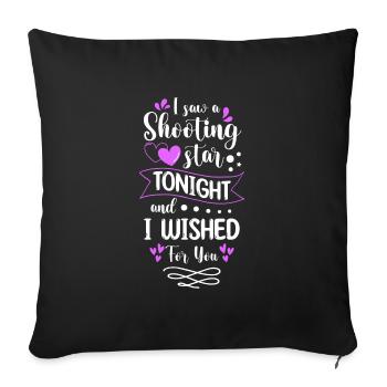 Star Wish Moon Astronaut - Sofa pillowcase 17,3'' x 17,3'' (45 x 45 cm) - black - Front