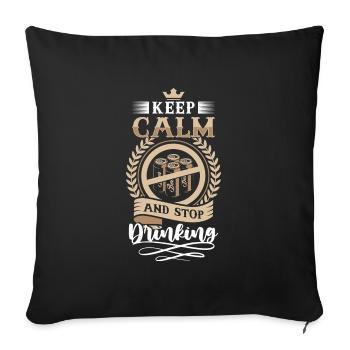 Alcohol withdrawal beer belly end - Sofa pillowcase 17,3'' x 17,3'' (45 x 45 cm) - black - Front