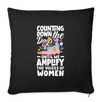 Counting down the days until we amplify the - Sofa pillowcase 17,3'' x 17,3'' (45 x 45 cm) - black - Front