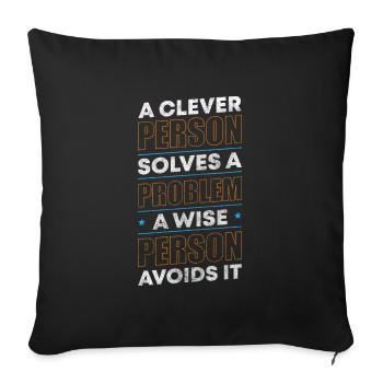 Problème? Le plaisir n’a pas d’importance - Housse de coussin décorative 45 x 45 cm - noir - Devant