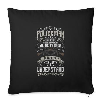 Police Stop Crime Scene Thief - Sofa pillowcase 17,3'' x 17,3'' (45 x 45 cm) - black - Front