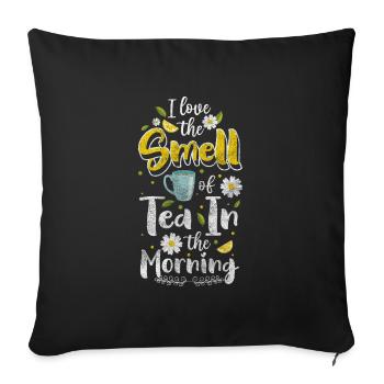 Tea Time Out Tea Time - Sofa pillowcase 17,3'' x 17,3'' (45 x 45 cm) - black - Front