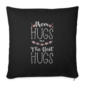 Chers partenaires, Câlin, Mignon - Housse de coussin décorative 45 x 45 cm - noir - Devant