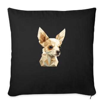Chihuahua - Housse de coussin décorative 45 x 45 cm - noir - Devant