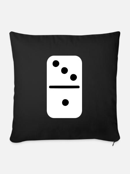 Domino - Sofakissenbezug 45 x 45 cm - Schwarz