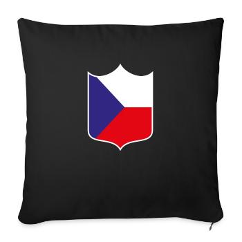 Czechia - Sofa pillowcase 17,3'' x 17,3'' (45 x 45 cm) - black - Front