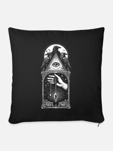 Ja/Nein Corbeaux-Pendel - Sofakissenbezug 45 x 45 cm - Schwarz