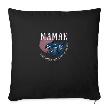 Mama Muttertag - Sofakissenbezug 45 x 45 cm - Schwarz - Vorne