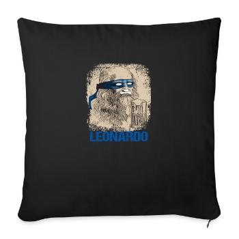 Leonardo - Sofakissenbezug 45 x 45 cm - Schwarz - Vorne