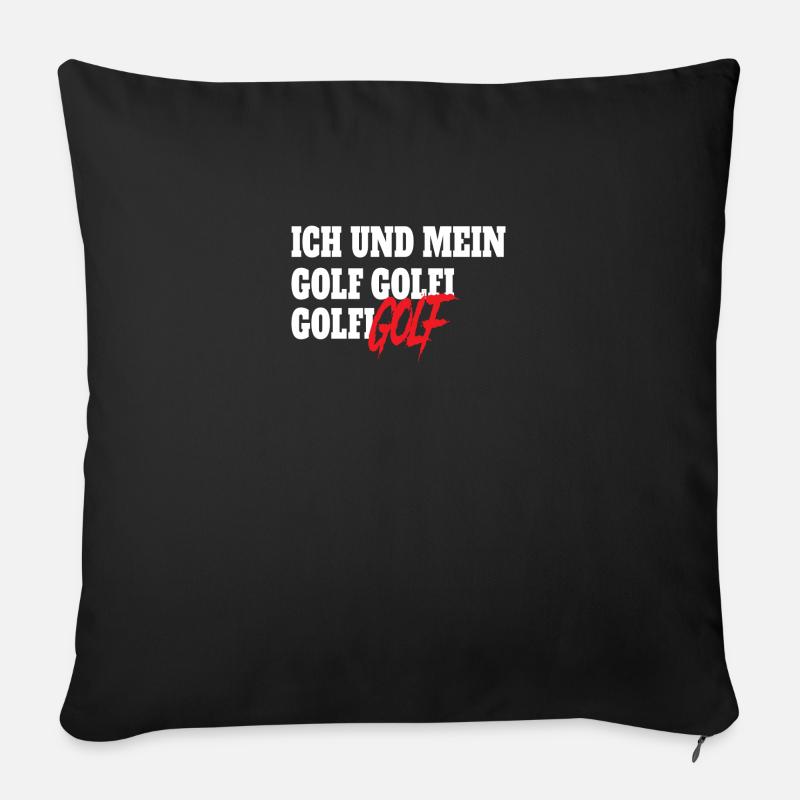 Ich und mein Golf - Sofakissenbezug 45 x 45 cm - Schwarz