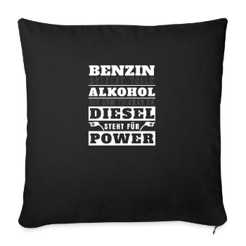 Diesel steht für Power - Sofakissenbezug 45 x 45 cm - Schwarz - Vorne