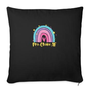 Pro-Choice AF Hex Le Patriarcat Féministe - Housse de coussin décorative 45 x 45 cm - noir - Devant