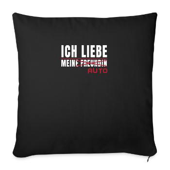 Ich liebe mein Auto - Sofakissenbezug 45 x 45 cm - Schwarz - Vorne