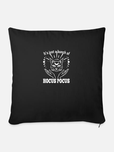 Hocus Pocus Halloween Celestial Cat - Sofakissenbezug 45 x 45 cm - Schwarz