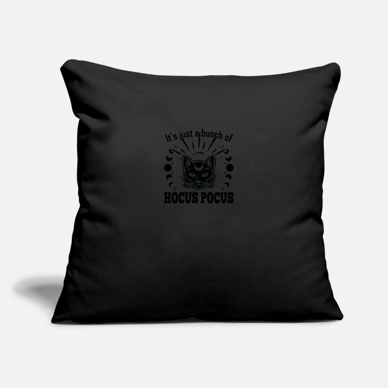 Hocus Pocus Chat céleste d’Halloween Housse de coussin décorative 45 x 45 cm