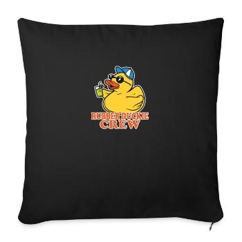 Rubber Duckie Crew Cute Duck - Sofakissenbezug 45 x 45 cm - Schwarz - Vorne