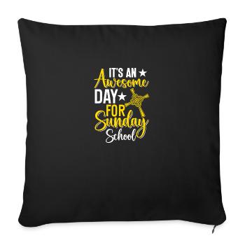 Faithful Servant Christian Sunday School Teacher - Sofa pillowcase 17,3'' x 17,3'' (45 x 45 cm) - black - Front