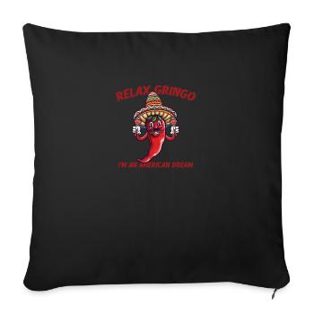 Relax Gringo Je suis presque légal - Drôle mexicain - Housse de coussin décorative 45 x 45 cm - noir - Devant