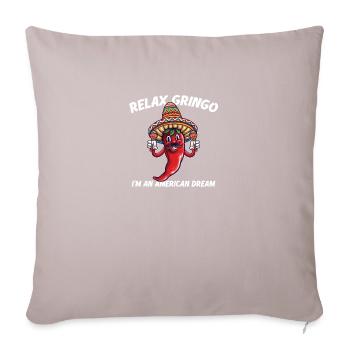 Relax Gringo Je suis presque légal - Drôle mexicain - Housse de coussin décorative 45 x 45 cm - taupe clair - Devant