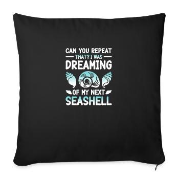 Womens Shelling Shell Collecting Seashells - Sofakissenbezug 45 x 45 cm - Schwarz - Vorne