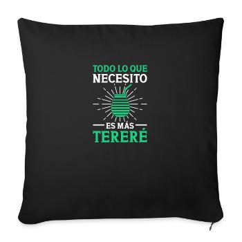Todo Lo Que Necesito Paraguayan Guarani Terere - Sofakissenbezug 45 x 45 cm - Schwarz - Vorne
