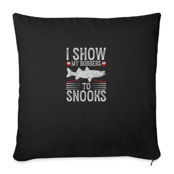 Snook Fishing Lure Snook Fisherman Gear Snook - Sofa pillowcase 17,3'' x 17,3'' (45 x 45 cm) - black - Front