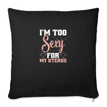 Uterus Removal Surgery Warrior Hysterectomy - Sofakissenbezug 45 x 45 cm - Schwarz - Vorne
