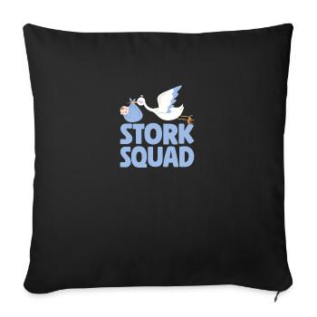 Stork Squad Labor & Delivery Nurse - Sofa pillowcase 17,3'' x 17,3'' (45 x 45 cm) - black - Front