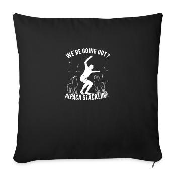 Slackline Board Swing Set Équipement de slackline - Housse de coussin décorative 45 x 45 cm - noir - Devant
