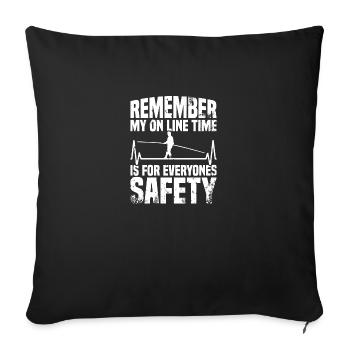 Balançoire d’intérieur Slackline Gear Slackline Lover - Housse de coussin décorative 45 x 45 cm - noir - Devant