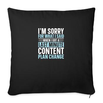 Social Media Platform Advertising Manager SMM - Sofa pillowcase 17,3'' x 17,3'' (45 x 45 cm) - black - Front