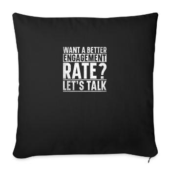 SMM Manager Supplies Social Media Platform Manager - Sofa pillowcase 17,3'' x 17,3'' (45 x 45 cm) - black - Front