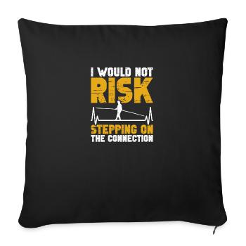 Slackline Lover Swing Set Équipement de slackline d’intérieur - Housse de coussin décorative 45 x 45 cm - noir - Devant