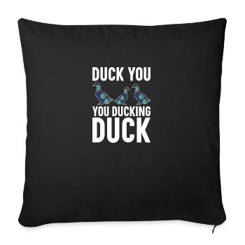 Cayuga Duck Enclosure Stuffed Animal Food Cayuga - Sofa pillowcase 17,3'' x 17,3'' (45 x 45 cm) - black - Front