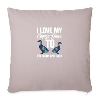 Cayuga Duck Lover Enclos Alimentaire Animal En Peluche - Housse de coussin décorative 45 x 45 cm - taupe clair - Devant